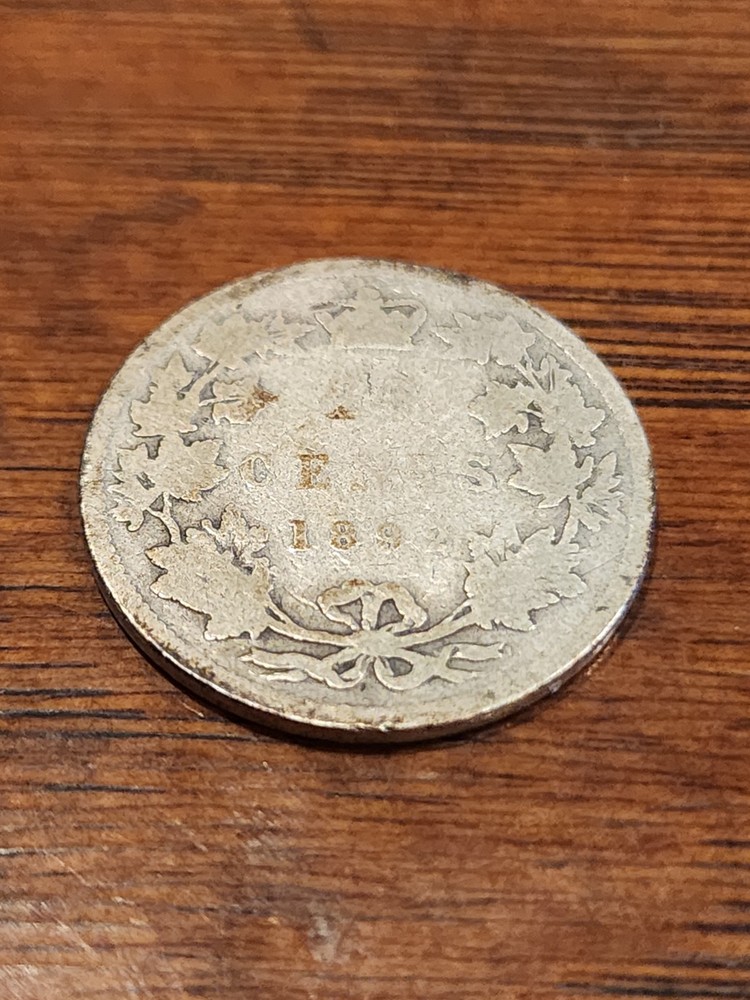 1892 Canada 25 Cents Silver Coin