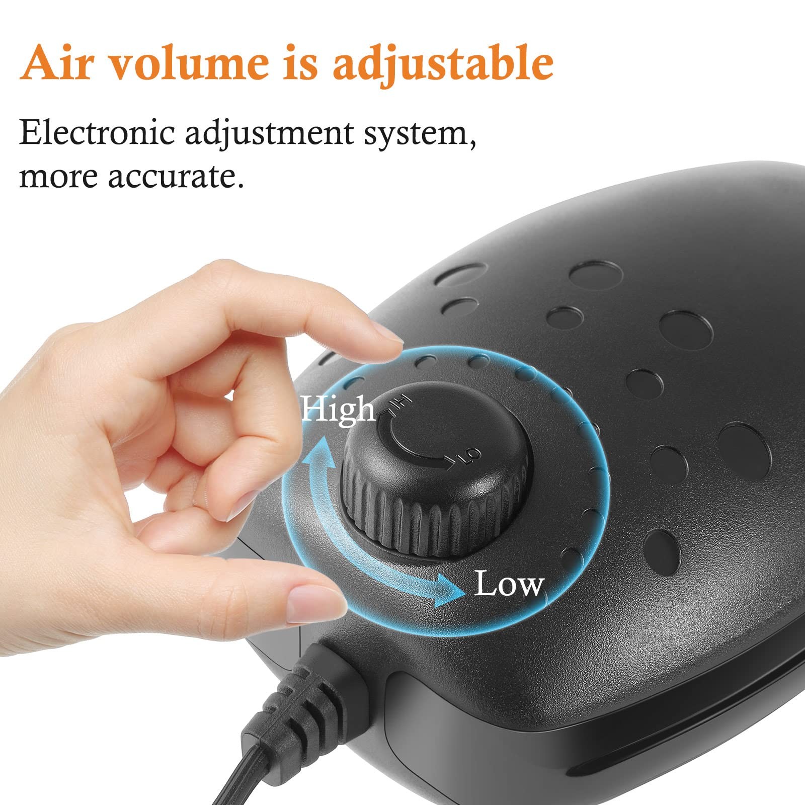 3W 80GPH Adjustable Aquarium Air Pump, Upgrade Quiet Oxygen Pump, Powerful Ai...