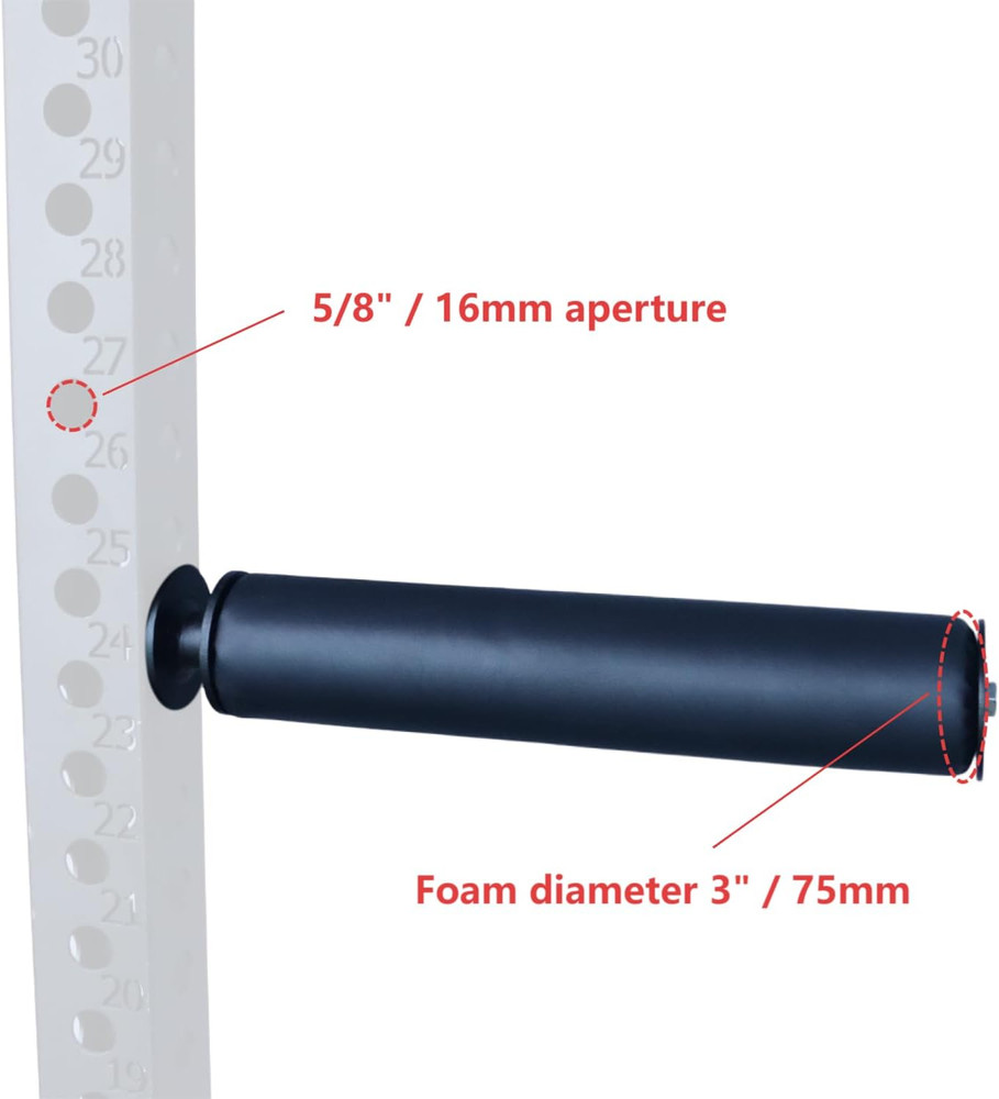 Single Leg Squat Roller/Nordic Hamstring Curl for Squat Rack Power Rack Attachme