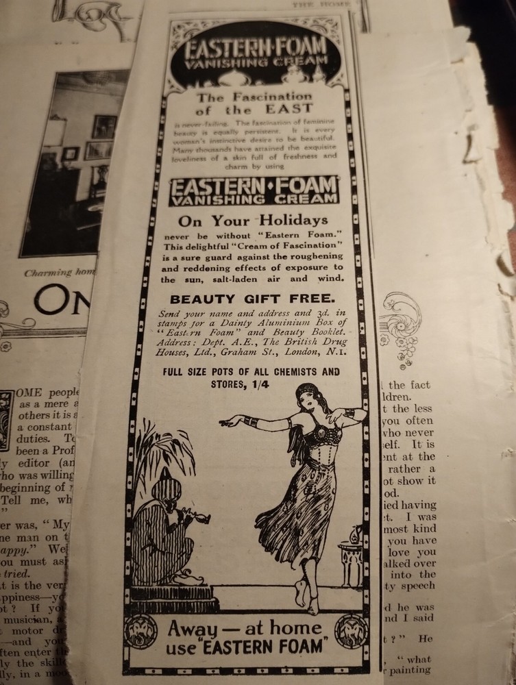 A2v  Ephemera 1920s Advert Eastern Foam