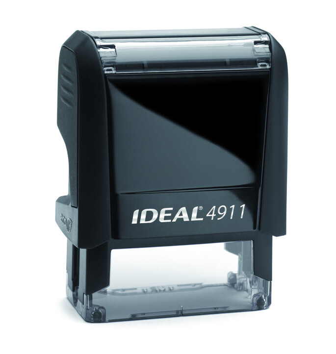 AMERICAN FLAG on the IDEAL 4911 Self-inking Stamp with BLACK iNK