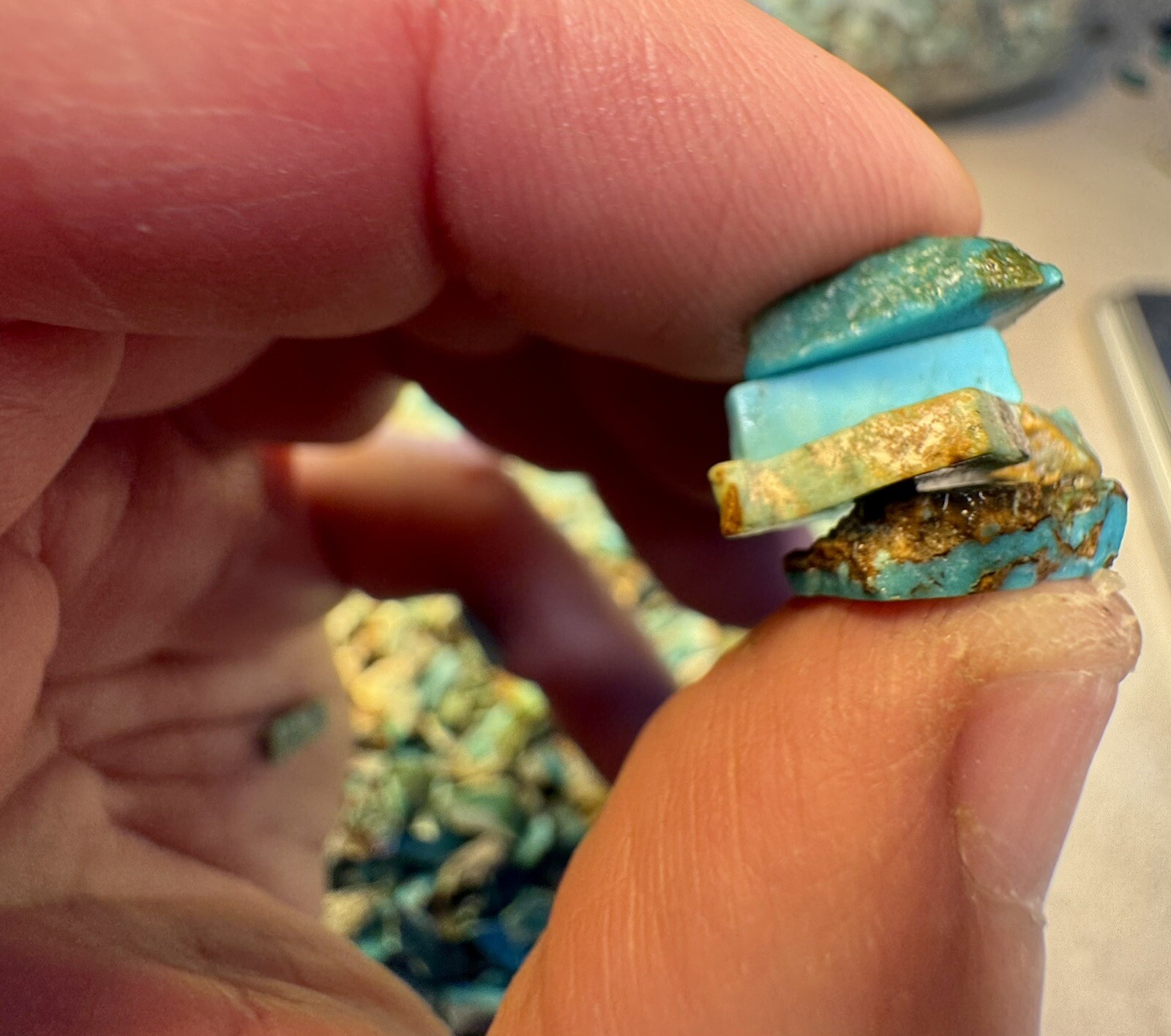 1 LB of Turquoise! Bell Trading Post Small Corinthian Slabs!🔥Chiplets!
