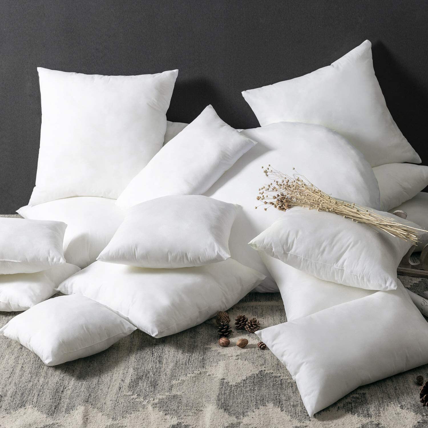 Throw Pillow Inserts High Quality 100% Cotton Sateen 12,'18, 20, 22, 24,26,28,30