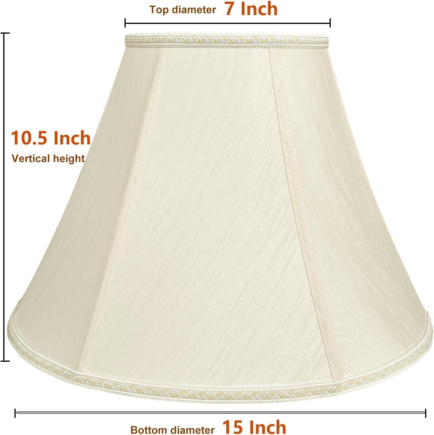 Bell Lamp Shades, 7" x 15" x 10.5" Royal Style Spider LampShade or Table and ...