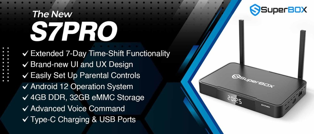 New Upgread SuperBOX S7 Pro - 7 Day Time Shift Android Streaming *Last 1 Left*