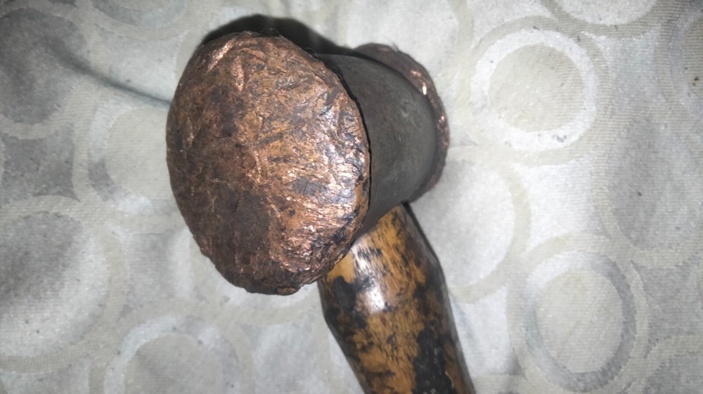 ANTIQUE MINING NON SPARK COPPER HAMMER