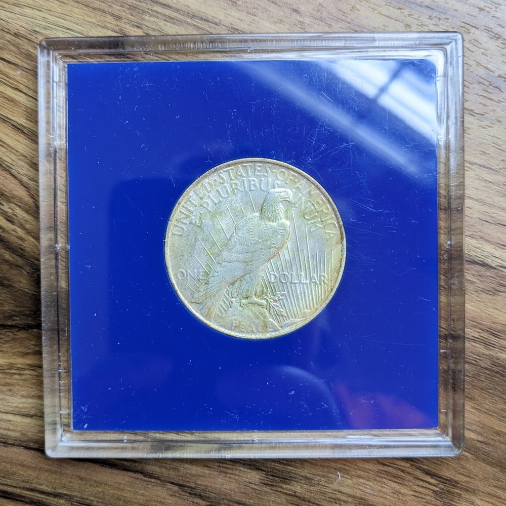 1922 Silver Peace Dollar Coin In Case