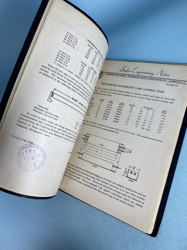 Westinghouse Sales Engineering Notes 1930-40s