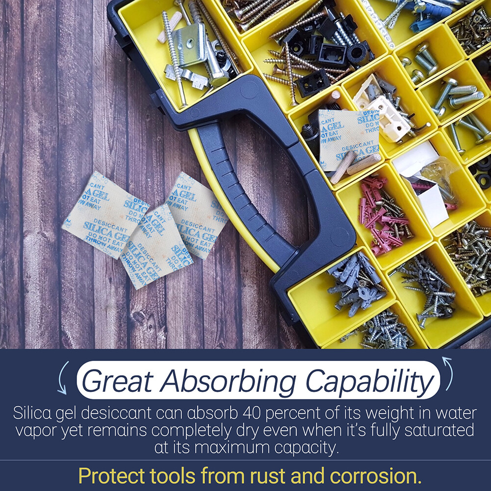 60 Packets 5 g Gram Silica Gel Desiccant Safe Moisture Absorber Drying Bags USA