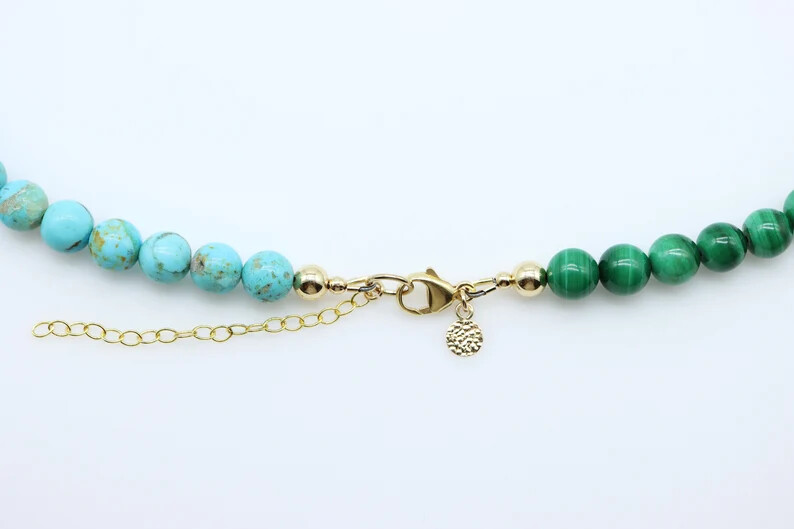 Turquoise Malachite Beaded Necklace, Carrie Bradshaw And Just Like That Sex City