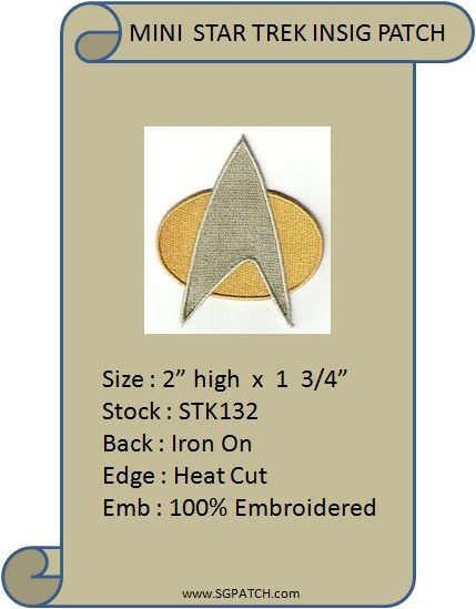 MINI STAR TREK INSIGNIA PATCH - STK132