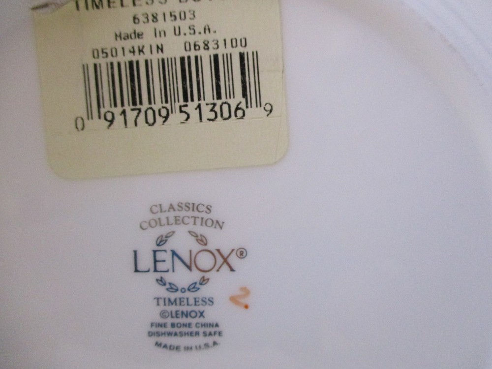 LENOX TIMELESS BREAD & BUTTER PLATE - 6 3/8" 0806D