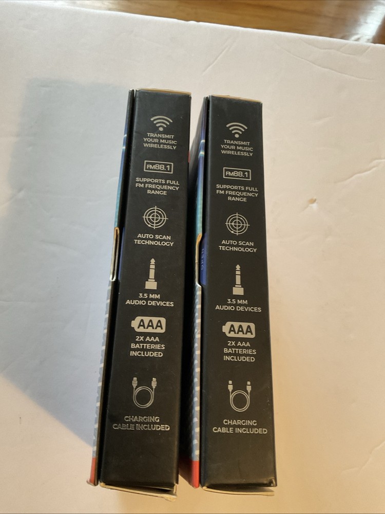 Two Energizer Ultimate Universal 3.5mm Wireless LCD FM Transmitters, Brand New