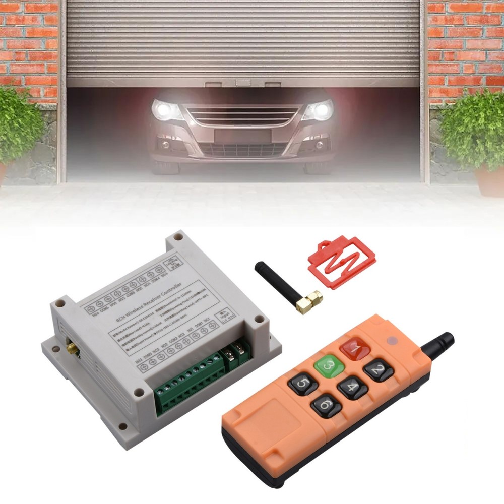 6 Channel 10A Relay Receiver Wireless Remote Control RF Switch 433mhz DC
