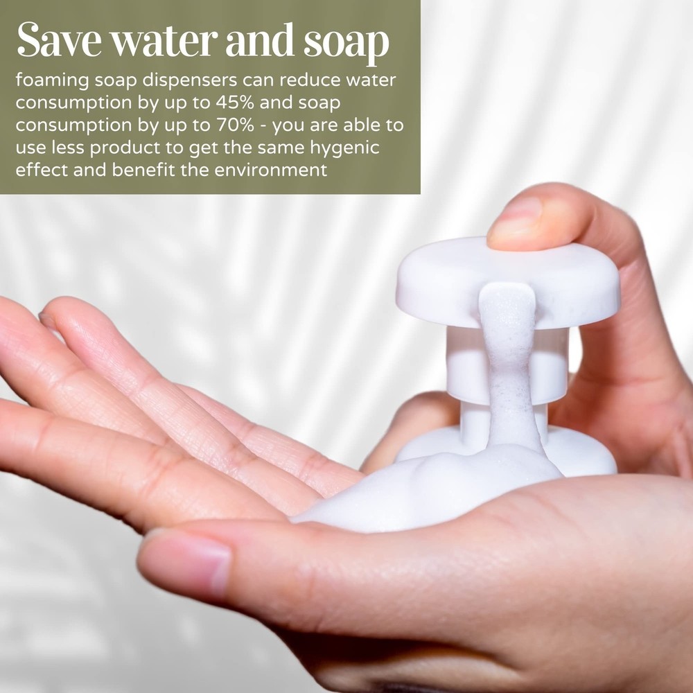 Foaming Soap Dispenser Pump Bottle with Refillable Plastic Container for Shampoo