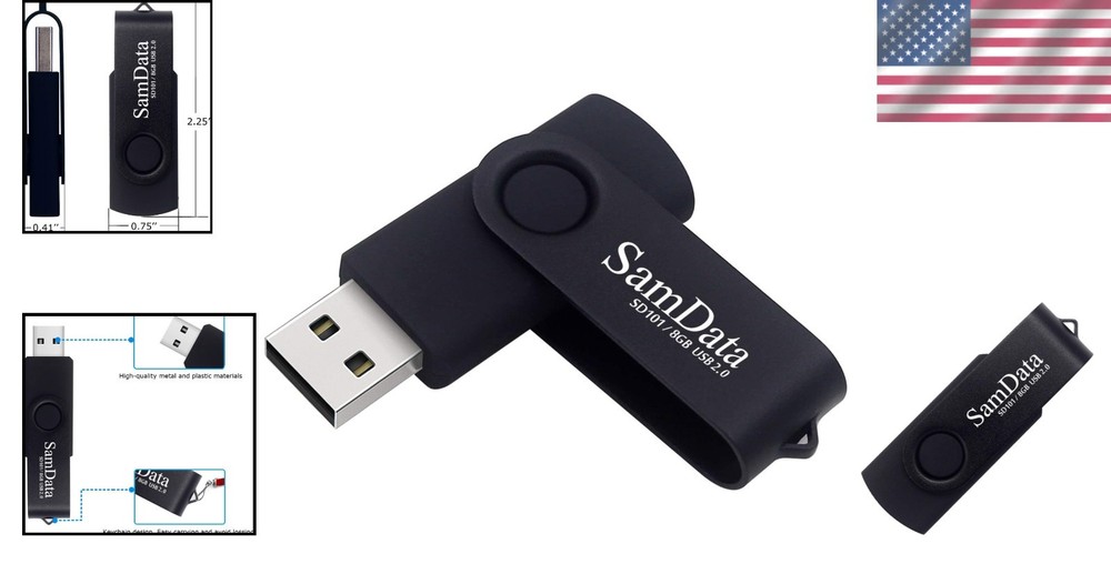 Reliable 8GB USB 2.0 Memory Stick with LED Status Indicator - High Speed