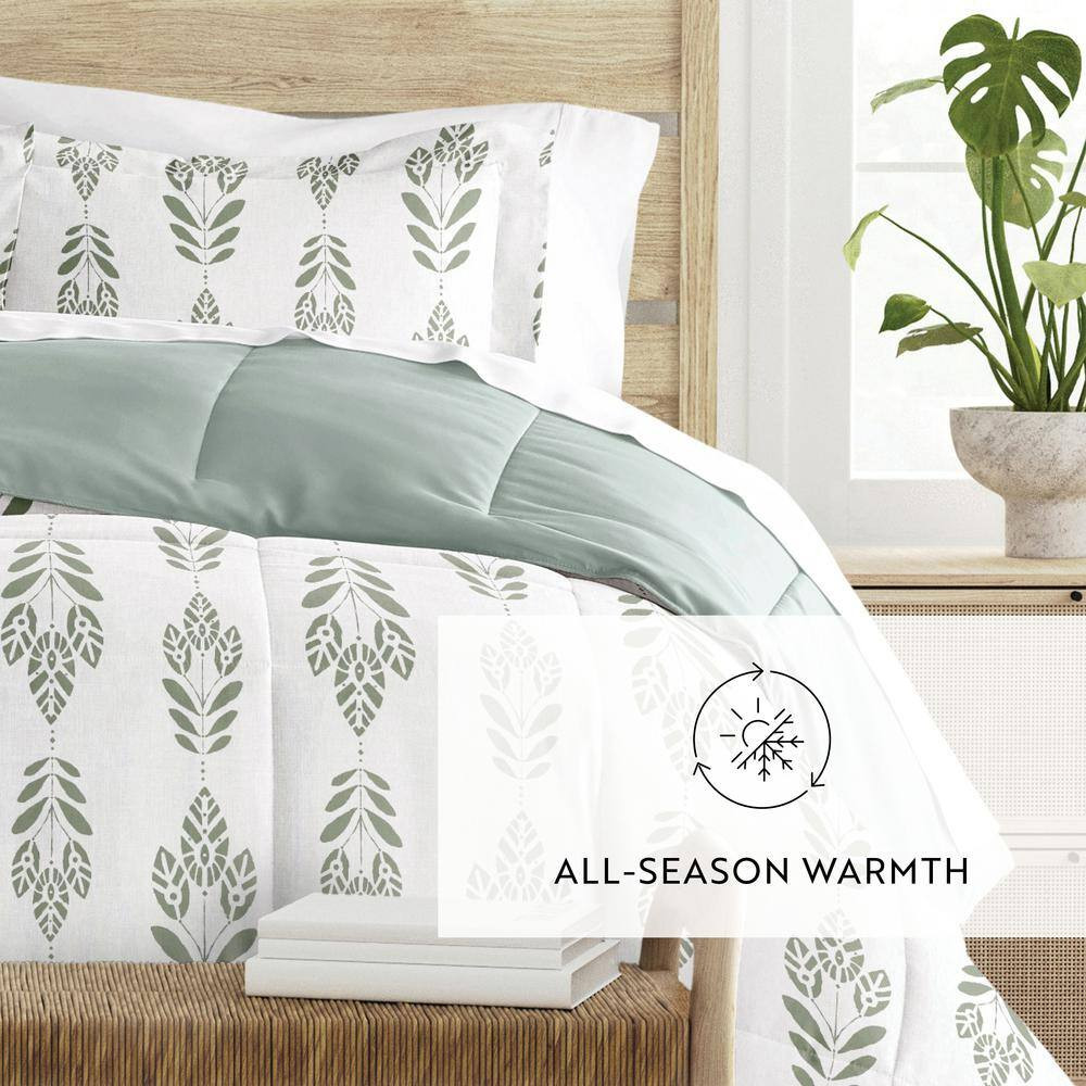 Patterned Reversible Microfiber All Season Down-Alternative Ultra Soft King Comf