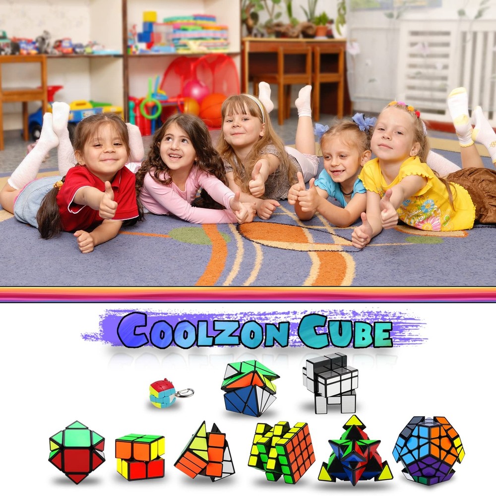 Speed Cube Set, Puzzle Cube,9 Pack Magic Cubes Pyraminx Pyramid + 2x2 + 3x3 +...