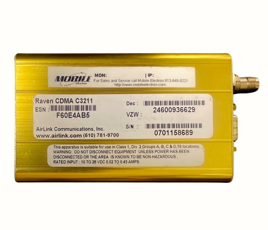 Raven CDMA C3211 AirLink Communications Cellular Modem