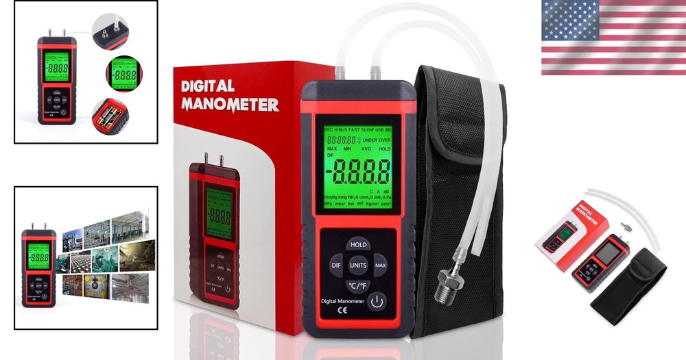 Professional Air Pressure Meter for HVAC