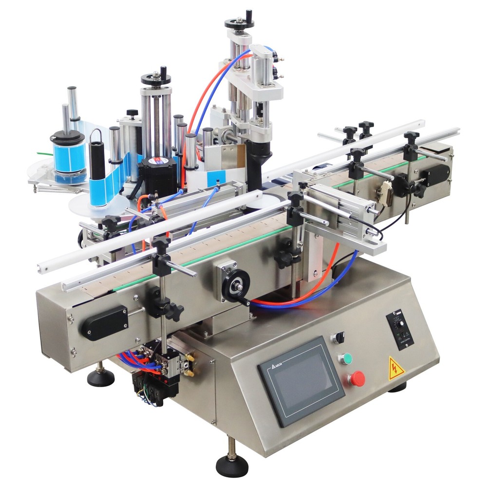 Automatic Square/Round Bottle Labeling Machine 110V Chain Plate Conveyor 1.9KW
