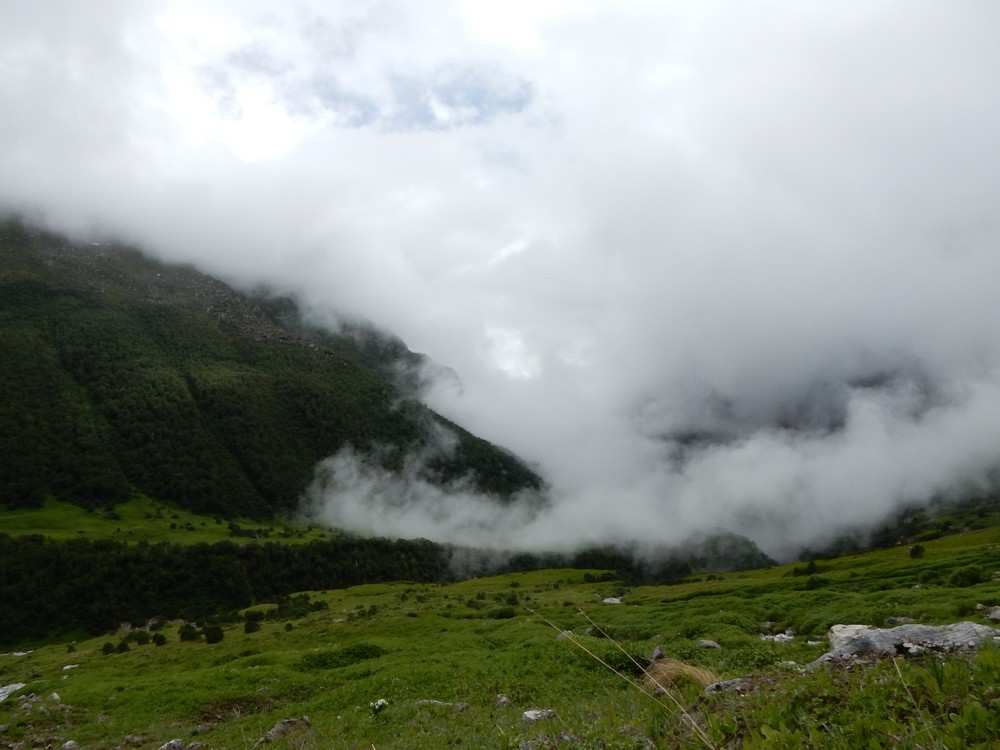 Landscape clouds valley himalayas Custom Gaming Mat Desk