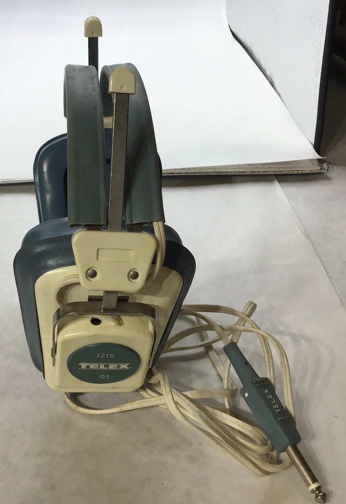 Vintage TELEX 1210 03 Headset UNTESTED