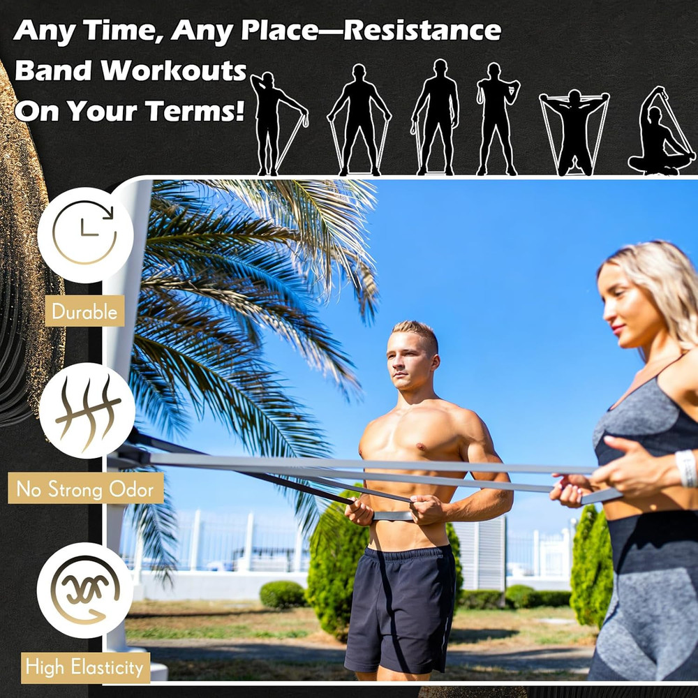 Resistance Bands for Exercise Working Out, 5-Level Pull-Up Assistance Full-Body