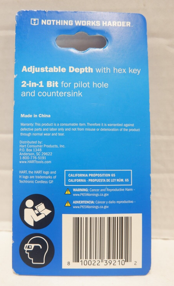 HART 5-Piece Assorted Titanium Countersink Bit Set