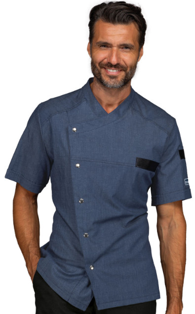 ERICKSON Slim Jeans Jacket Jacket Jacket Unisex Chef Kitchen Press Stretch Buttons