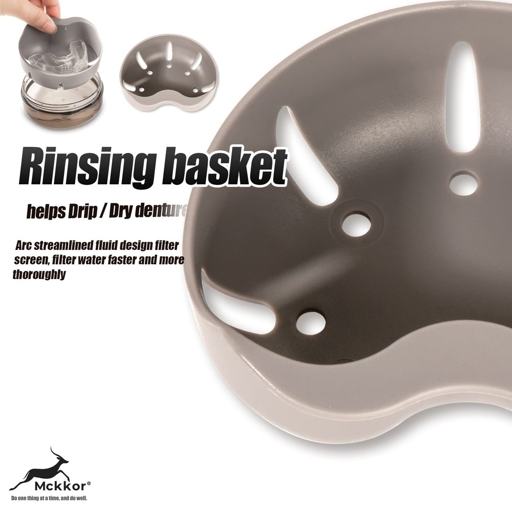 Denture Case, Definitely No-Leak Portable Retainer Case Bath Black