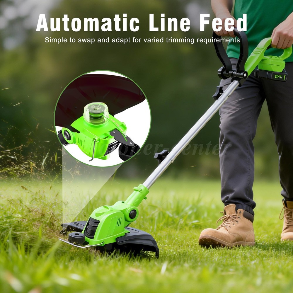 12" Cordless String Trimmer, 2000mAh Battery