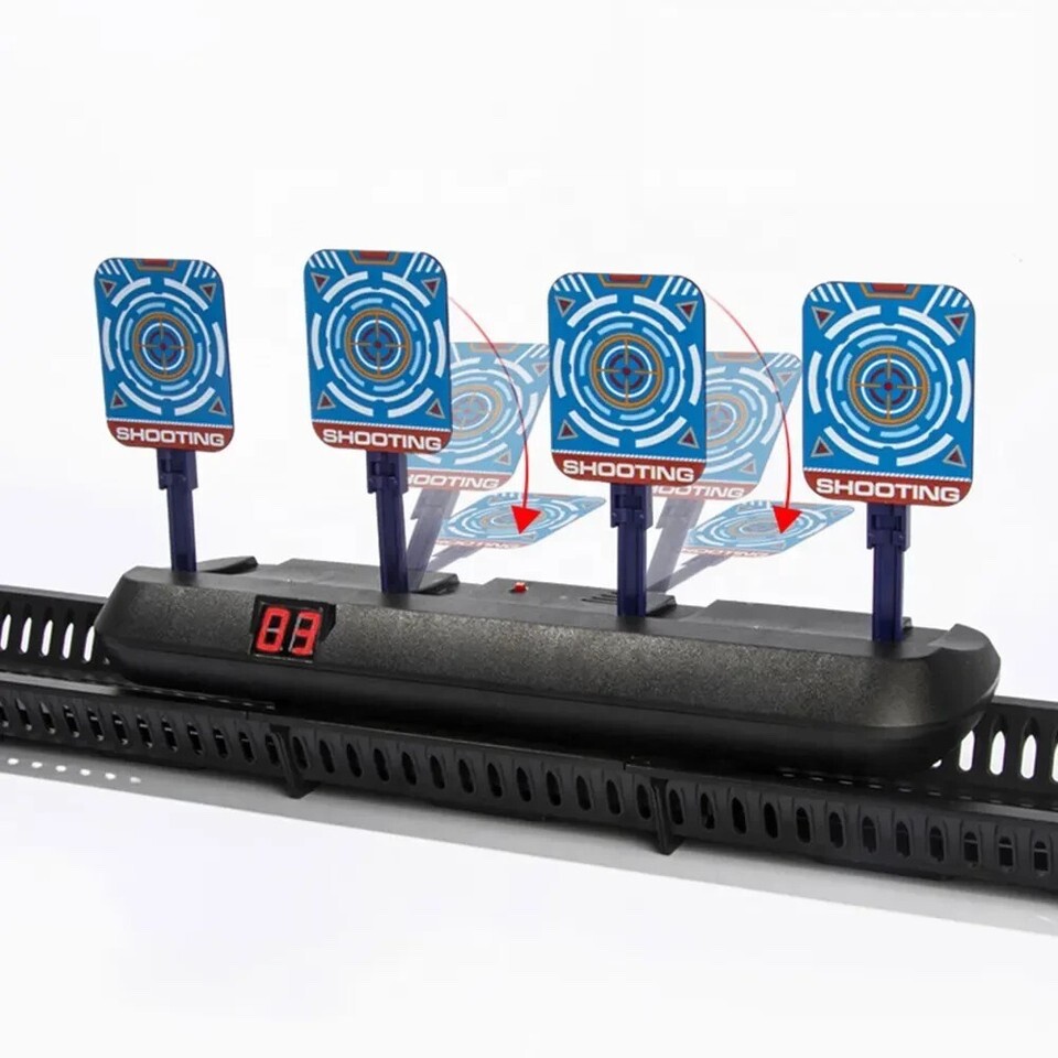 2 PACK Shooting Blaster Toy with moving Target for Practice Shooting Game