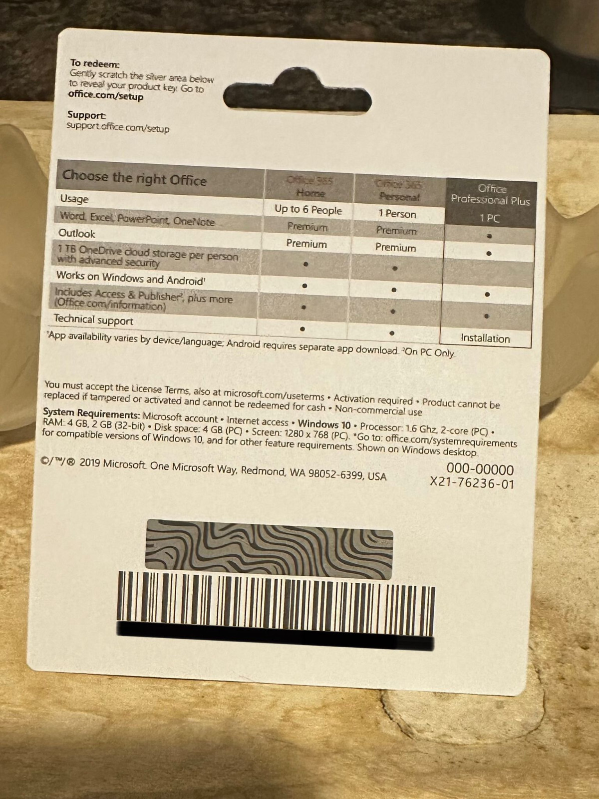 Microsoft Office Pro plus 2019 Lifetime 1 PC Genuine Retail