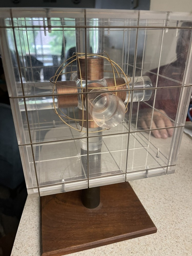 HEXE Nuclear resonance gyro in display case.