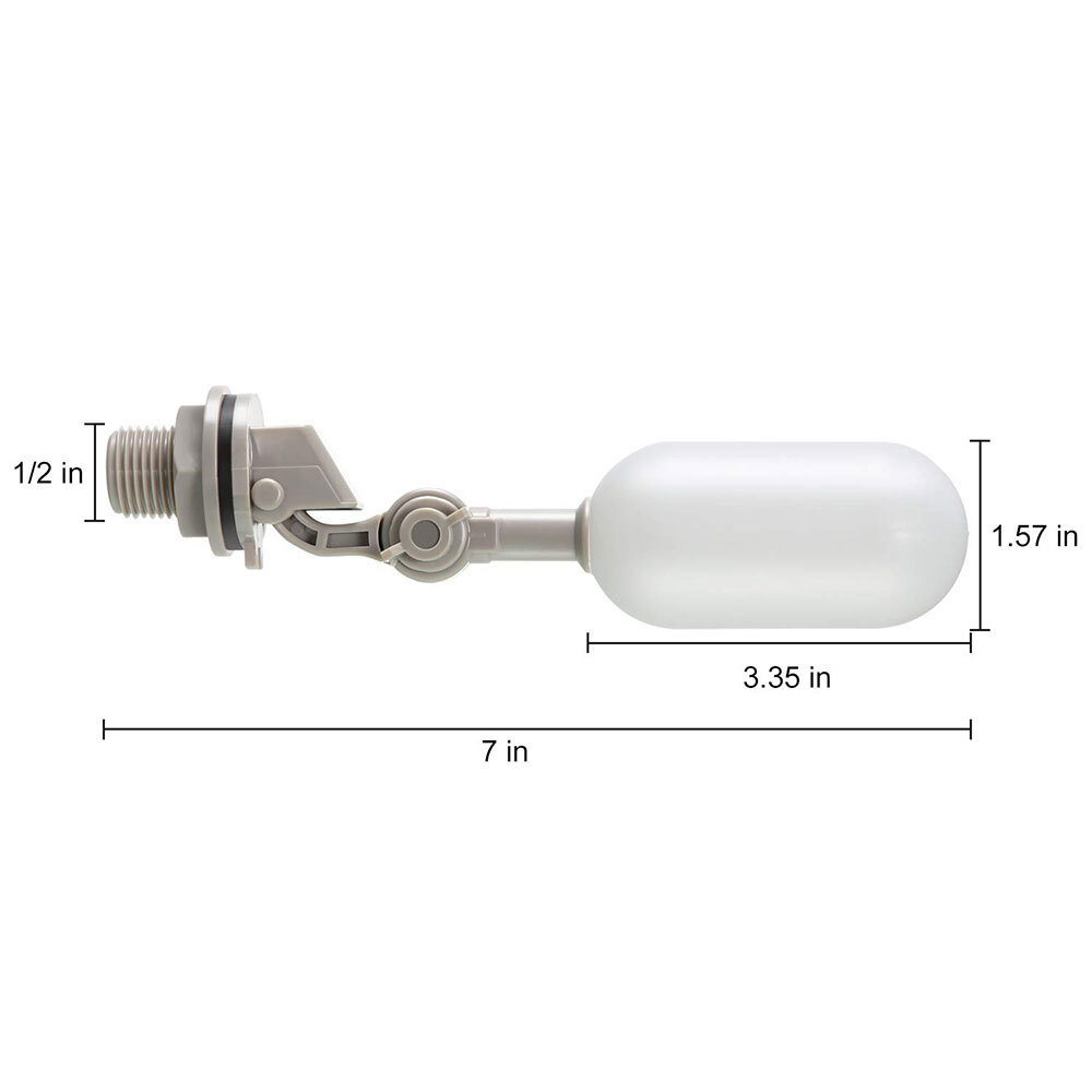 8Pack Water Float Valve with Adjustable Arm Plastic water Filter Float 1/2 Inch