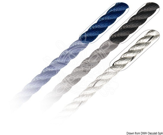 MARLOW polyester mooring line blue 18 mm