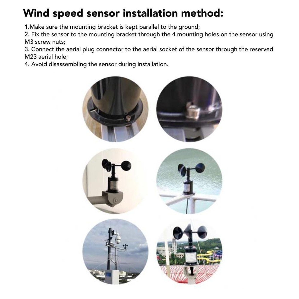 Wind Speed Anemometer High Accuracy 5V Wind Speed Monito Sensor Measu