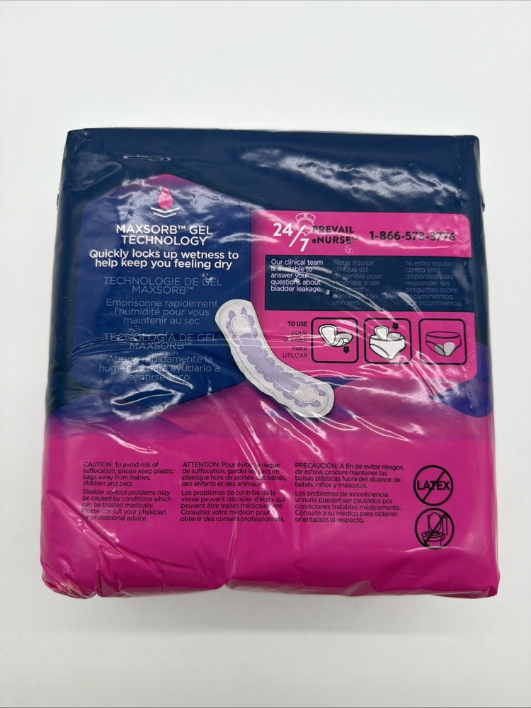Prevail Daily Pads Moderate Absorbency 20 Count for Bladder Leaks