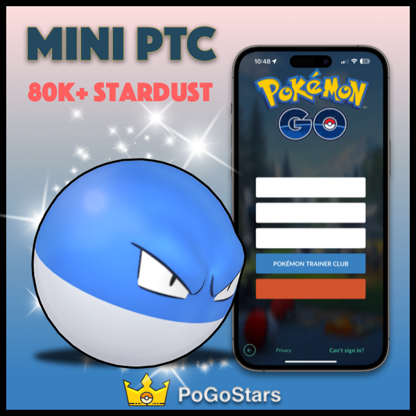 Pokémon Go - Shiny Voltorb - Mini PTC 80K Stardust✨Read Description✨
