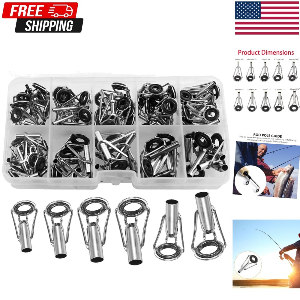 Rod Repair Kit - Tip Guide Replacement - Stainless Steel Ceramic Ring -