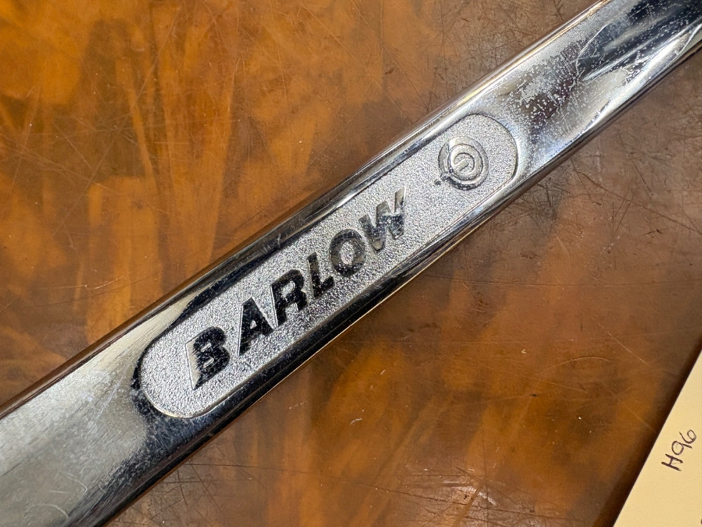 BARLOW 10" LOCKING CHROME/BRONZE WINCH HANDLE W/ BLACK HANDLE