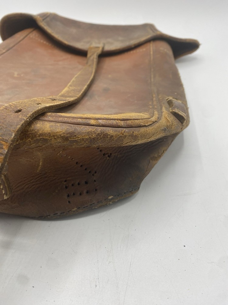 WWII German Leather Cavalry Saddle Bag Bdq. 43 Marked