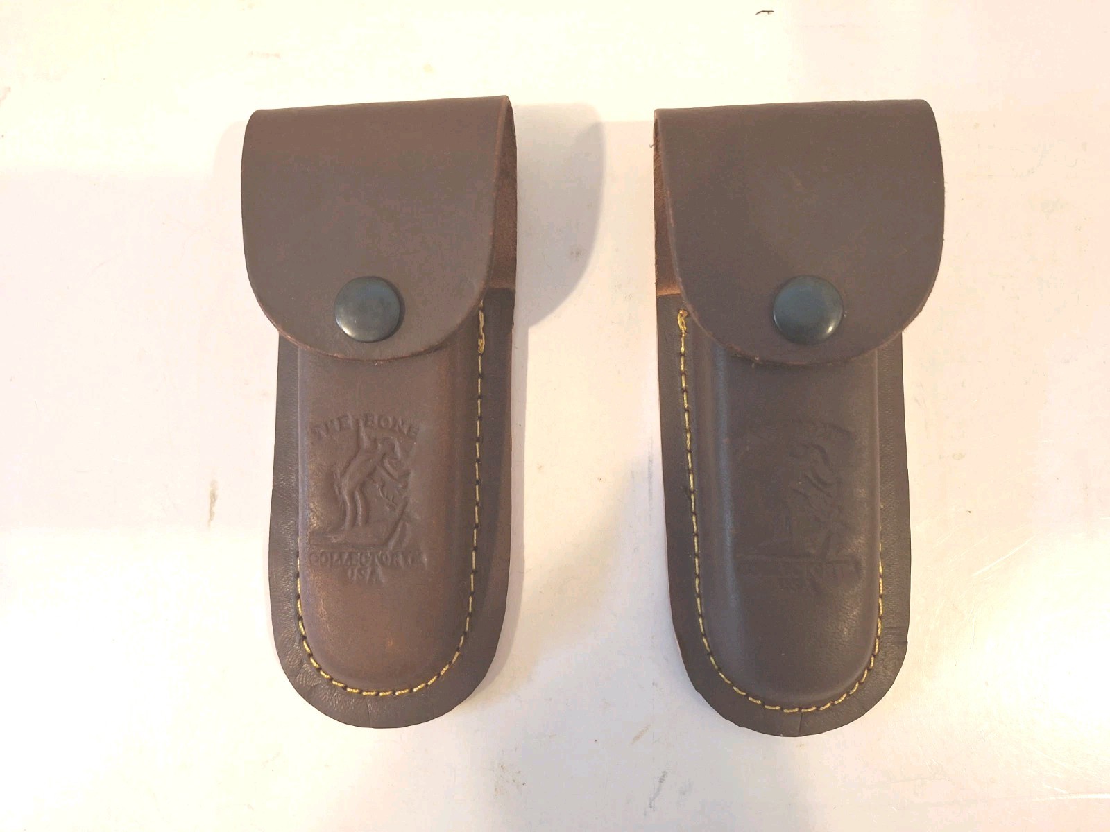 2 Brand New Well Constructed Genuine Leather Pocket Knife Sheaths