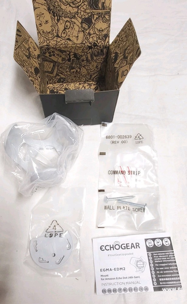Echogear Echodot Wall Mount White NIB With Hardware