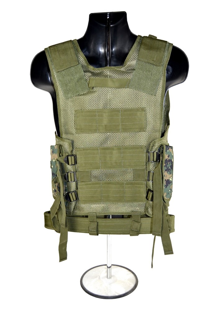 Tactical Multi Function Vest, Digital Green Camouflage