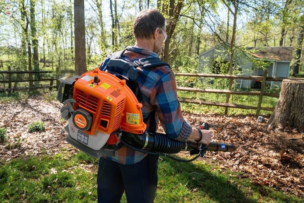 Backpack Leaf Blower Gas Powered Snow Blower 665 CFM 43CC 2-Stroke Engine 3HP
