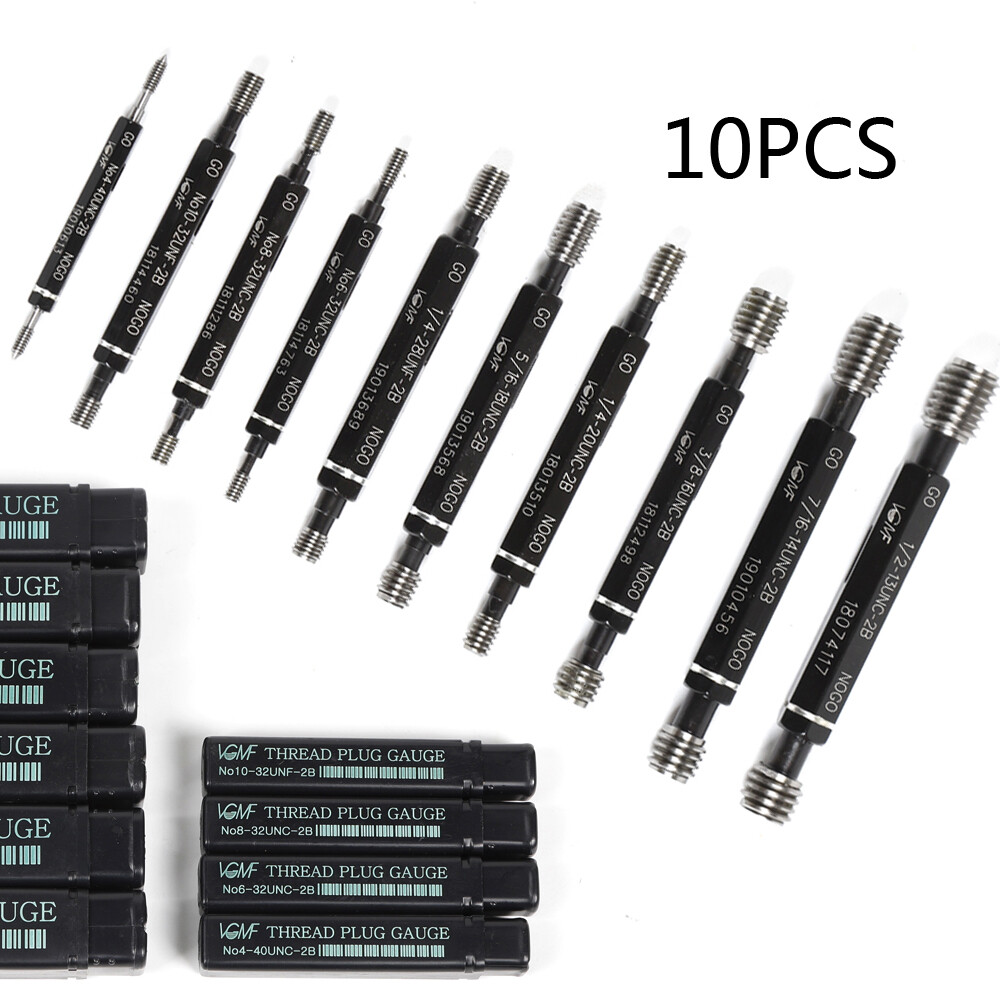 10Pcs -Double End Thread Plug Detection Gauge Precision American Threaded Bore