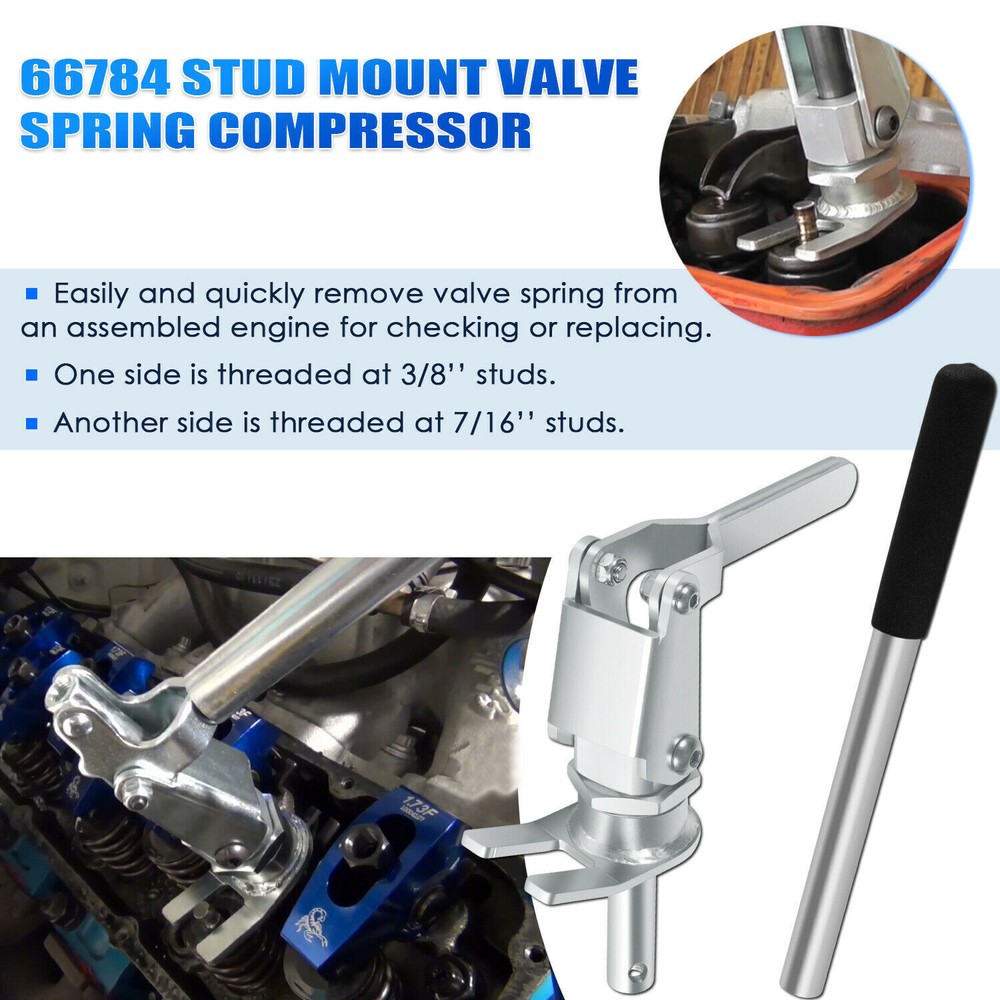 66784 Stud Mount Valve Spring Compressor Tool for all 3/8" & 7/16" Rocker Studs
