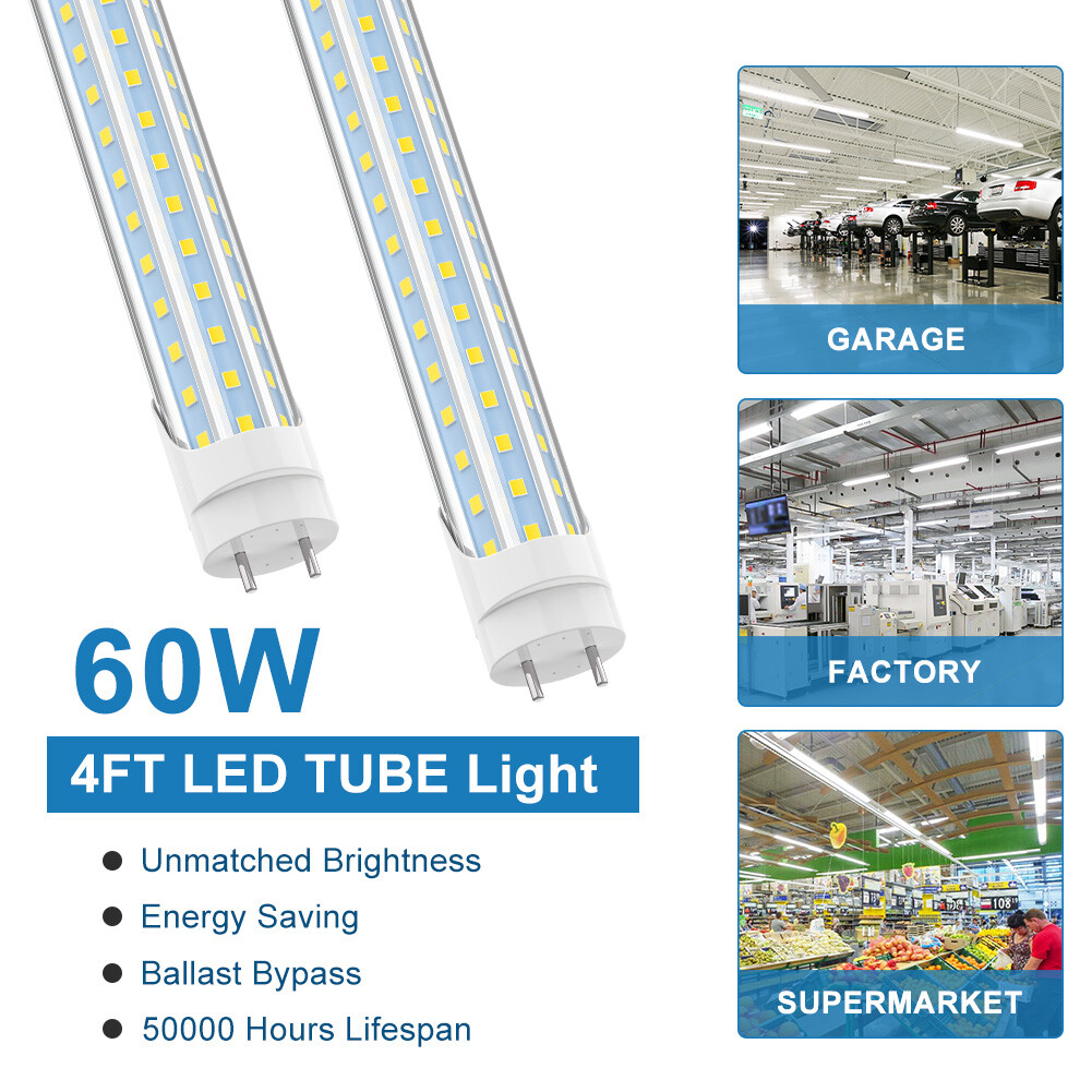 T8 4FT LED Tube Light Bulb 22W 28W 60W G13 4 Foot LED Shop Light 4000K~6000K
